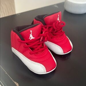 Jordan Infant Red and White Walkers Shoes Baby Kids 2C